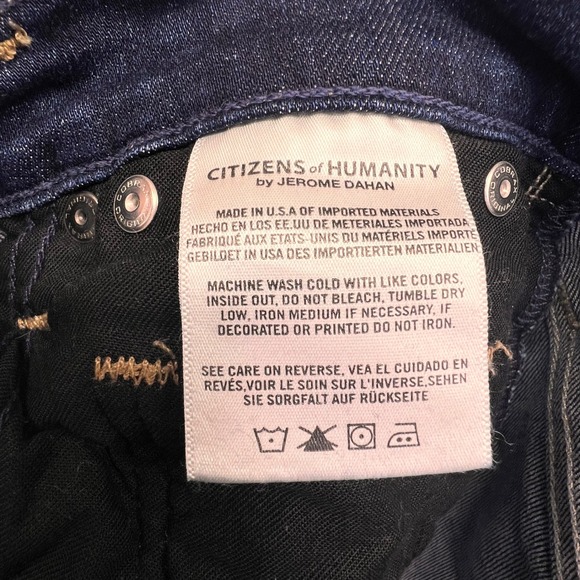 Citizens of Humanity Jeans Womens Denim Blue Straight Leg‎ Size 26 - Picture 13 of 15